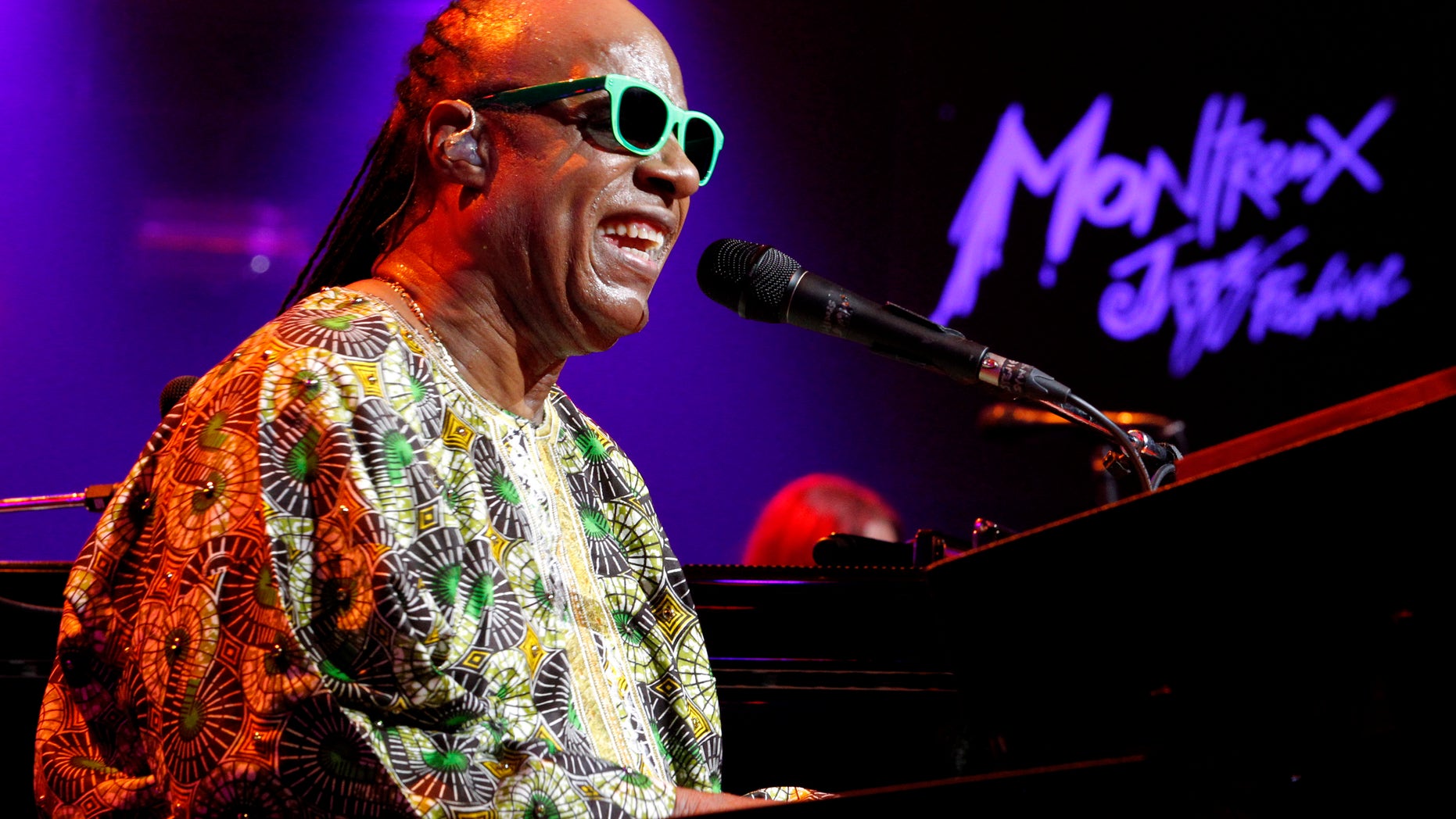 July 16, 2014. Stevie Wonder performs during the Montreux Jazz Festival in Montreux.