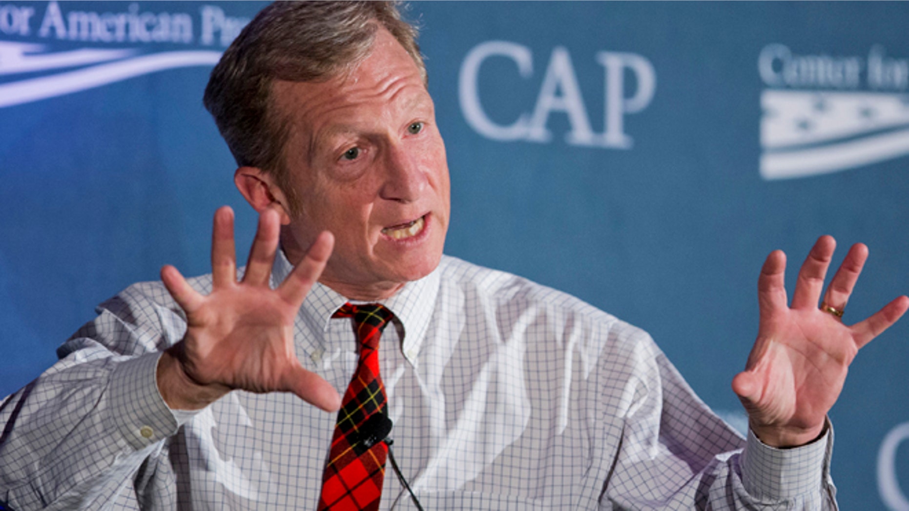 Nov. 19, 2014: Environmentalist Tom Steyer speaks to the Center for American Progresss Second Annual Policy Conference in Washington. (AP)
