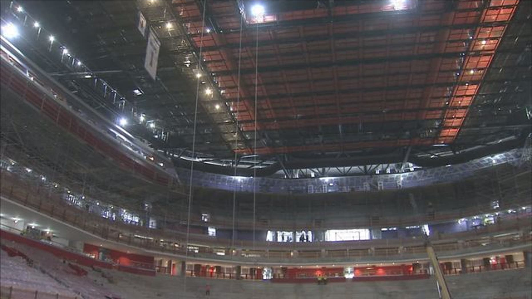 The worker fell to his death while working at Little Caesars Arena in Detroit Wednesday morning, authorities said. (Fox 2)