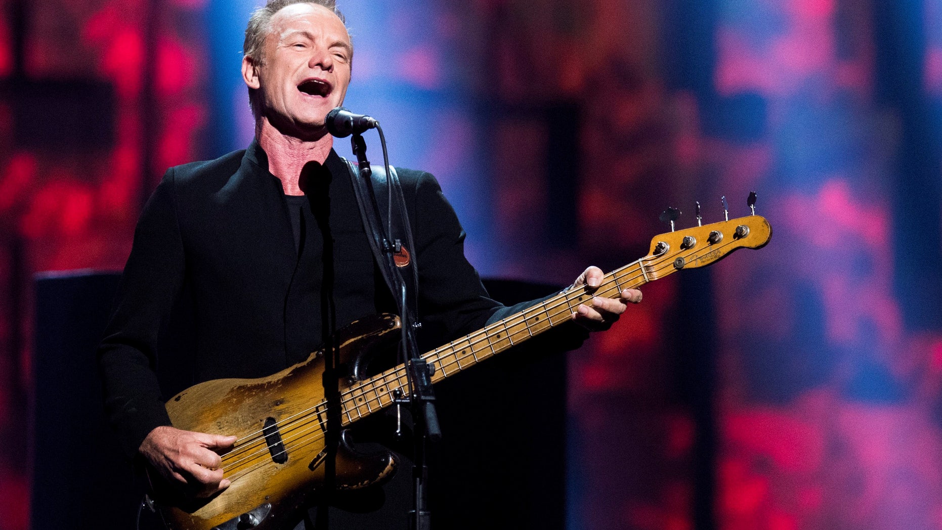 English singer Sting performs during the 2016 Nobel Peace Prize Concert at Telenor Arena in Oslo, Norway, December 11, 2016. REUTERS/Jon Olav Nesvold/NTB Scanpix ATTENTION EDITORS - THIS IMAGE WAS PROVIDED BY A THIRD PARTY. FOR EDITORIAL USE ONLY. NORWAY OUT. NO COMMERCIAL OR EDITORIAL SALES IN NORWAY. NO COMMERCIAL SALES. - RTX2UK10