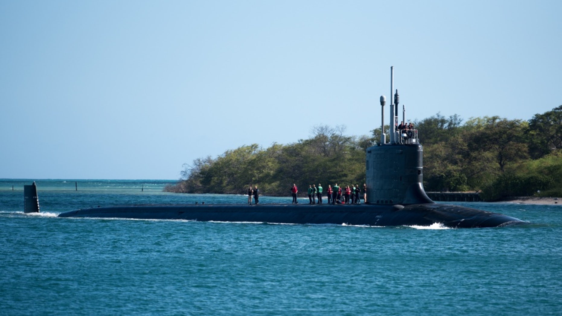 File photo - The Virginia-class fast attack submarine USS Hawaii (SSN 776) pulls into Pearl Harbor July 6 as part of the biannual Rim of the Pacific (RIMPAC) 2018 maritime exercise. (U.S. Navy photo by Mass Communications Specialist 1st Class Daniel Hinton/Released)