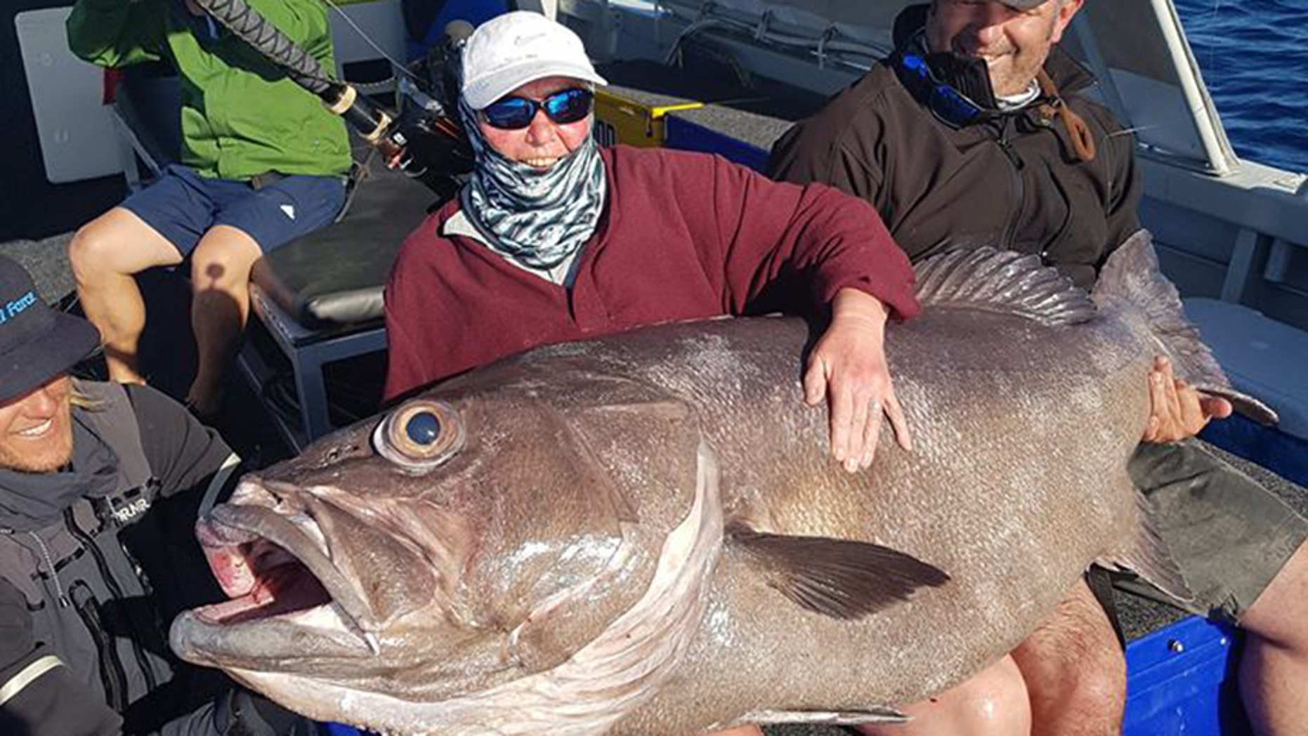 “Someone said you would need an awful lot of chips to go with a fish like that,” the English woman joked.