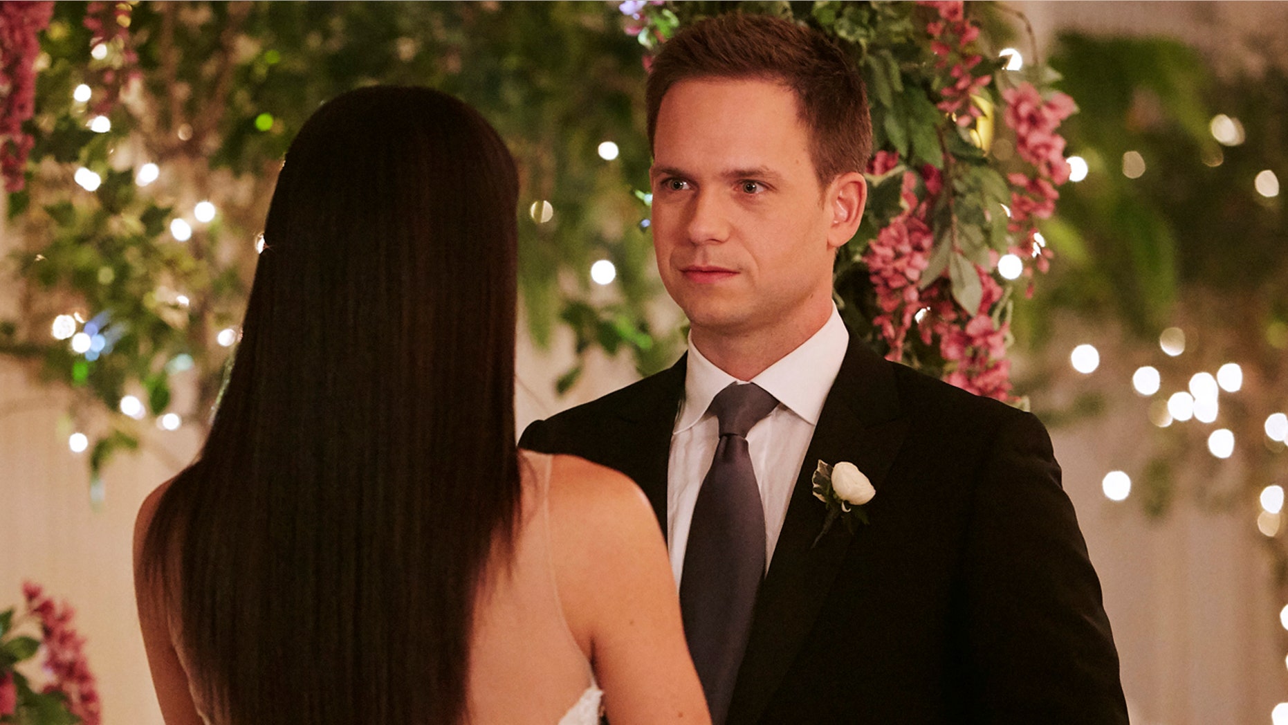 SUITS -- "Good-Bye" Episode 716 -- Pictured: Patrick J. Adams as Mike Ross -- (Photo by: Ian Watson/USA Network)
