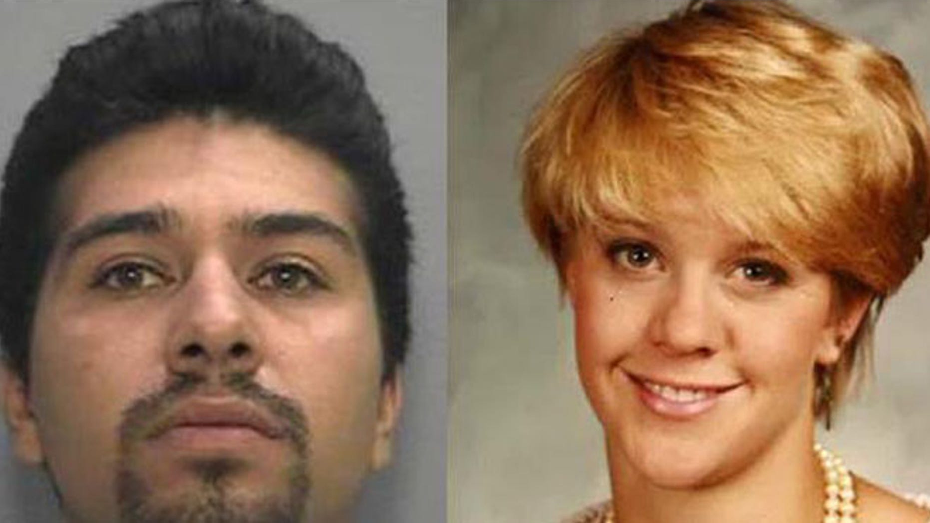 Felipe Vianney Hernandez Tellez in 2000 booking photo and Sunny Sudweeks in a high school yearbook photo.
