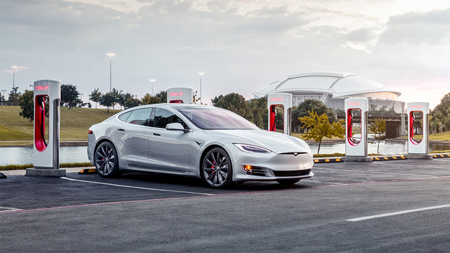Tesla's Superchargers can recharge one of its car's batteries to 80 percent in as little as 40 minutes.