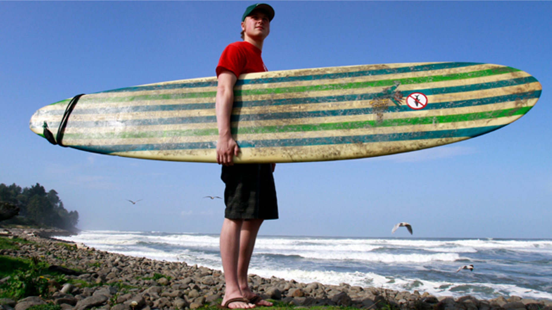Oct. 12: Surfer Doug Niblack poses for a photo at a popular surfing site in Seaside, Ore.