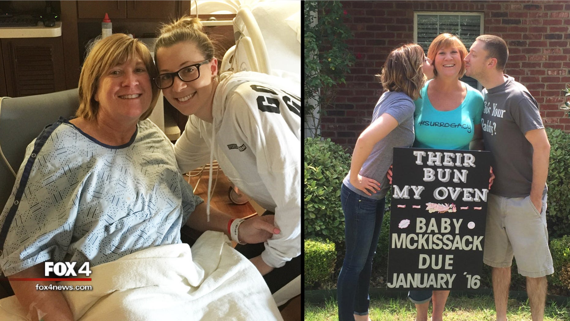 Tracey Thompson, 58, acting as a surrogate for her daughter and son-in-law.