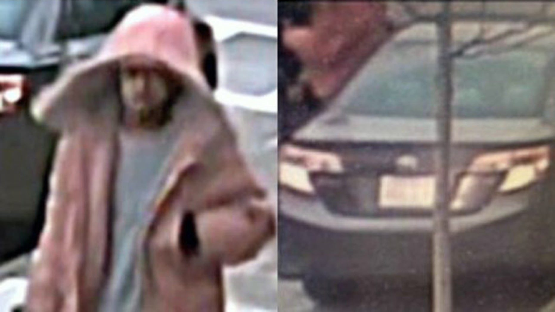 Jan. 20, 2017: This image shows a suspect and suspect vehicle in connection with an explosion that damaged a Boston Police cruiser.