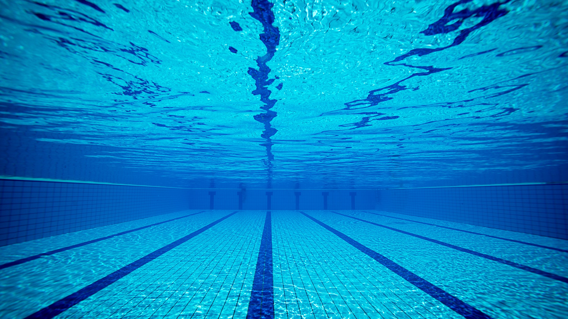 Swimming pool from underwater.