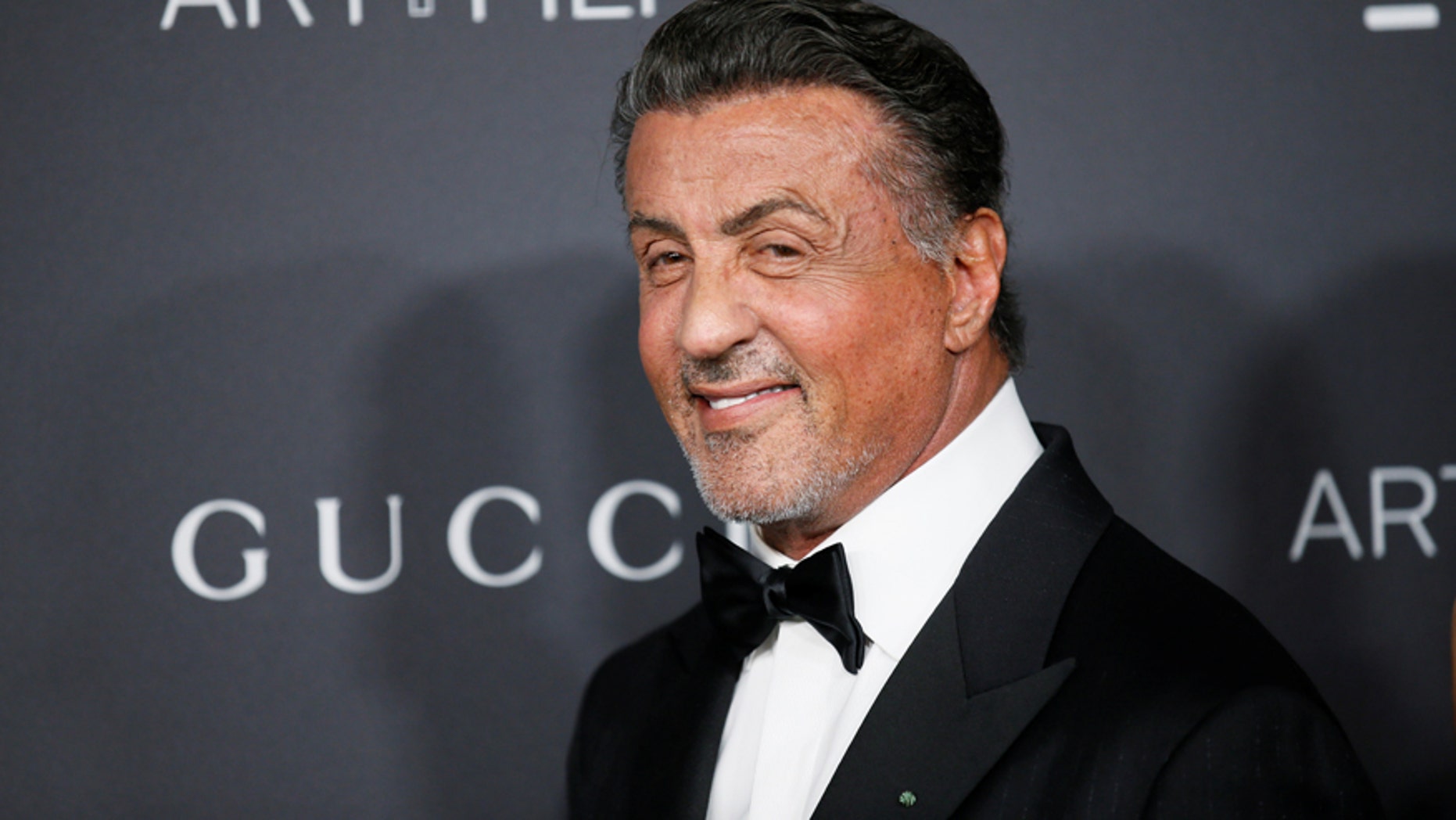 Actor Sylvester Stallone poses at the Los Angeles County Museum of Art (LACMA) Art+Film Gala in Los Angeles, October 29, 2016.