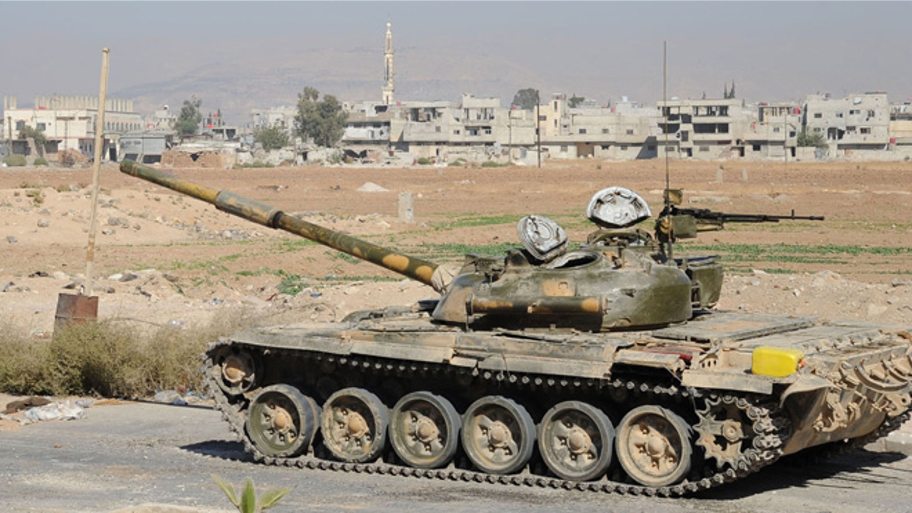 Oct. 17, 2013: A view shows part of al-Bouydah suburbs ,south of Damascus, after soldiers loyal to Syria's President Bashar al-Assad took control of it from the Free Syrian Army, in this handout photograph distributed by Syria's national news agency SANA.