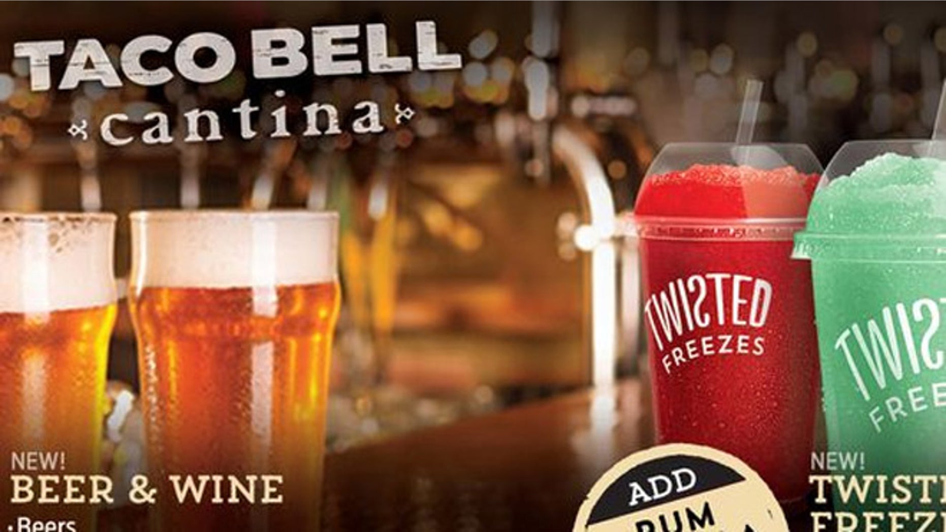 Beer and frozen mixed drinks will be on tap at Taco Bell in Chicago.