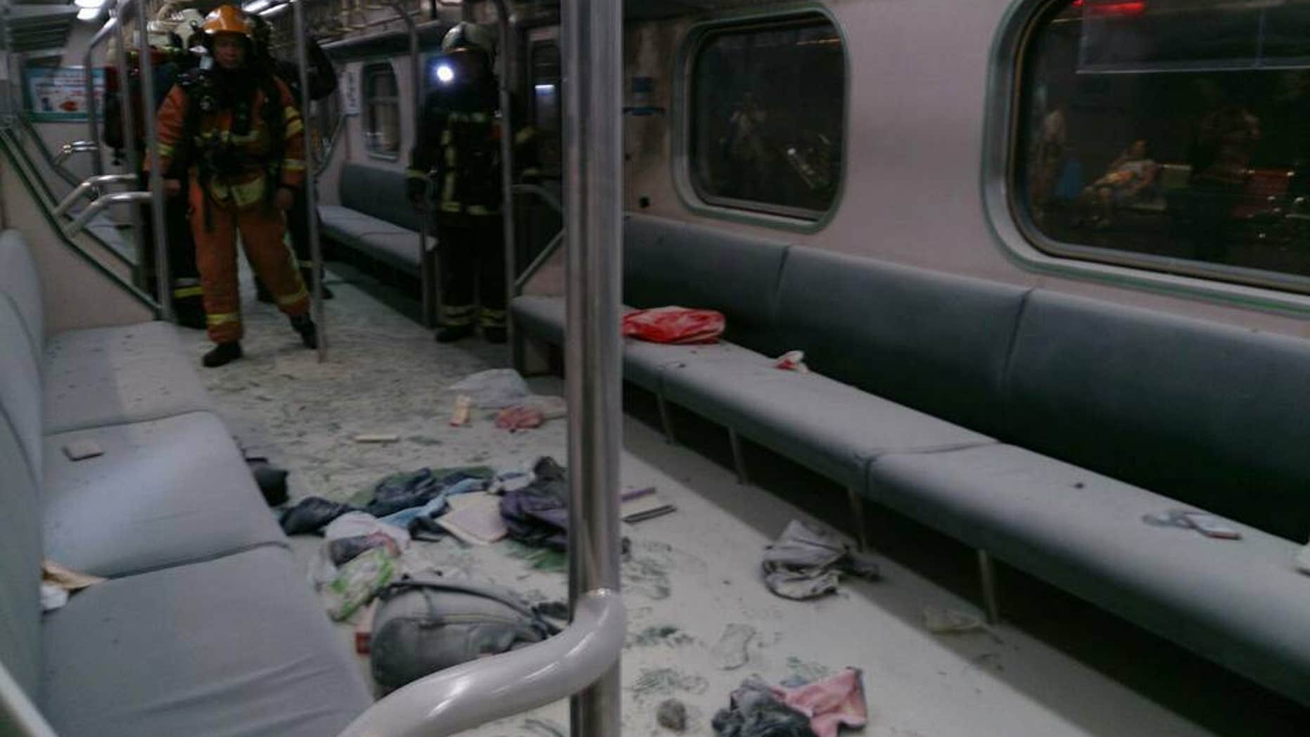 July 7, 2016: An explosion on a train in Taipei is believed to have been caused by pre-made explosives, according to a local media report.