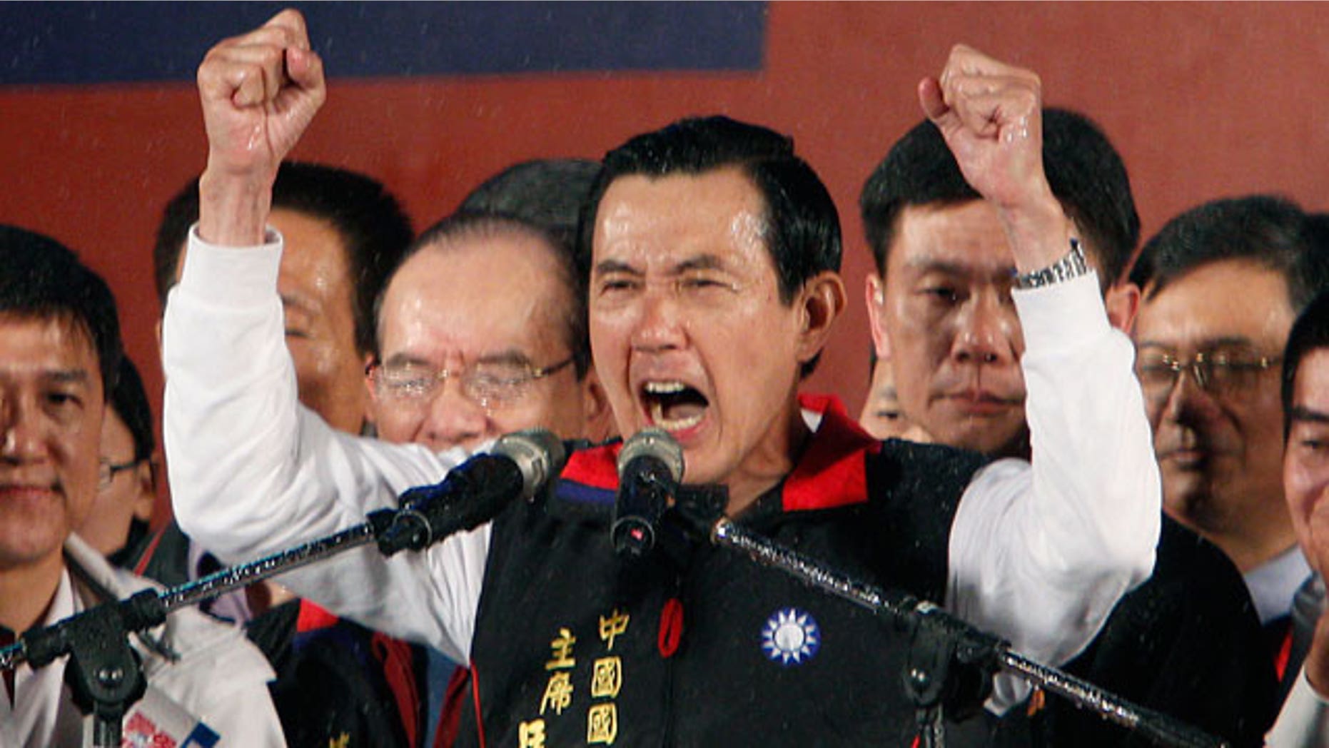 Jan. 14, 2012: Taiwanese President Ma Ying-jeou declares victory in the presidential election in Taipei, Taiwan. Ma won a close re-election fight, leveraging his message of greater prosperity through expanded ties with China to beat his populist-minded opponent, Tsai Ing-wen.