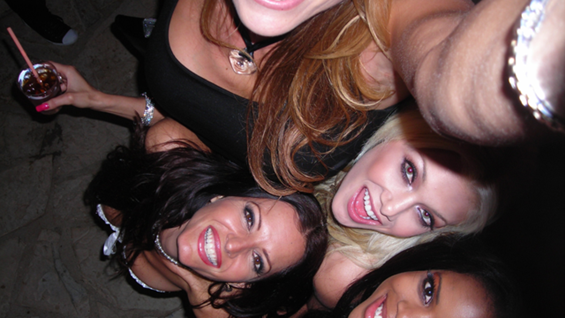 Amazon Eve and shorter Playboy mansion partygoers. (Amazon Eve)
