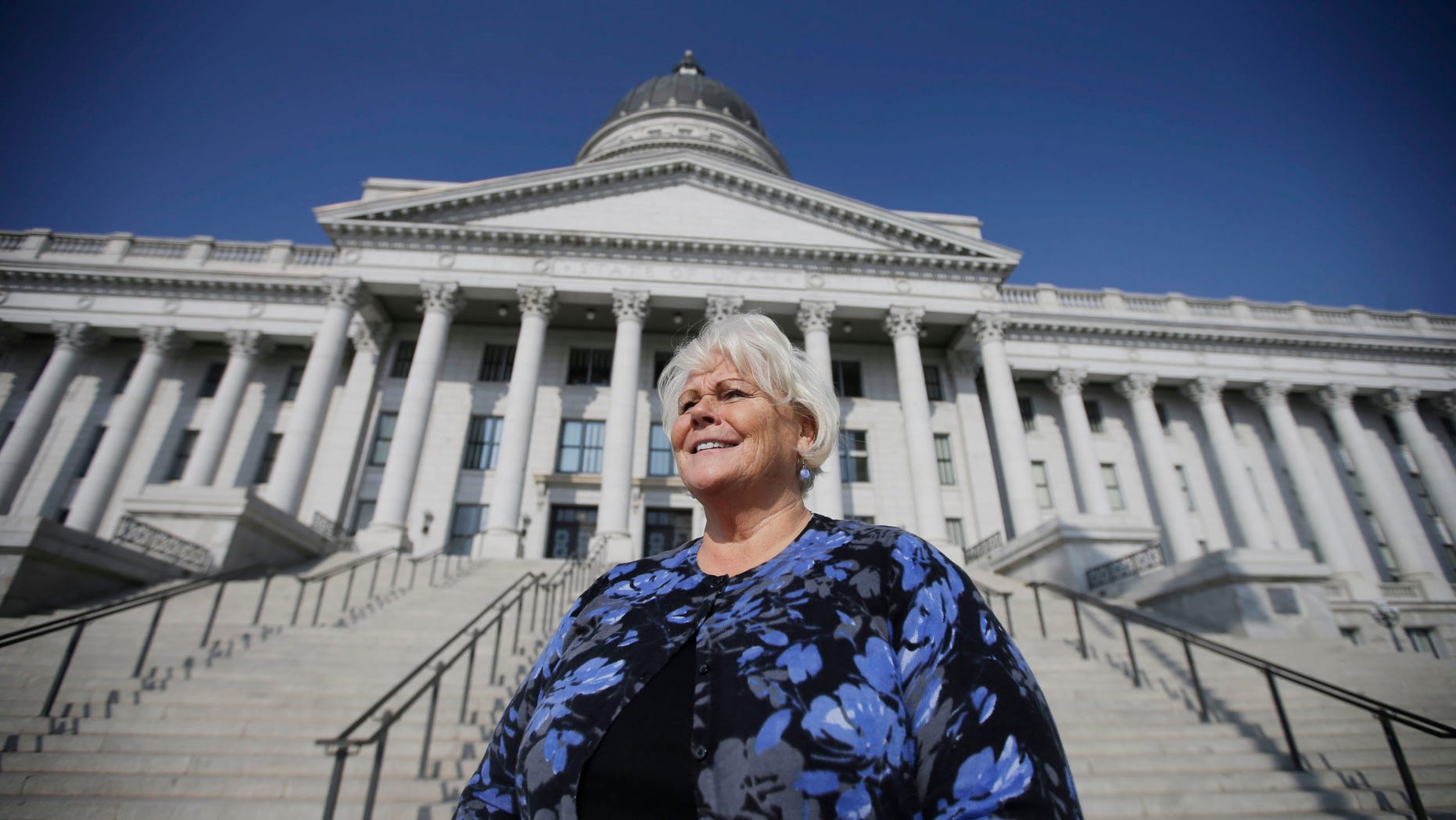 Utah Rep. Susan Duckworth, D-Magna, poses for a photograph at the Utah State Capitol Tuesday, Feb. 9, 2016, in Salt Lake City. Utah is one of the latest states to consider making tampons and other feminine hygiene products tax-free, diving into an international debate on whether women are penalized for their biology. Duckworth, said she wants feminine hygiene products tax-free because they are medically necessary items, but her bill would also cut taxes on adult incontinence products and childrens diapers. (AP Photo/Rick Bowmer)