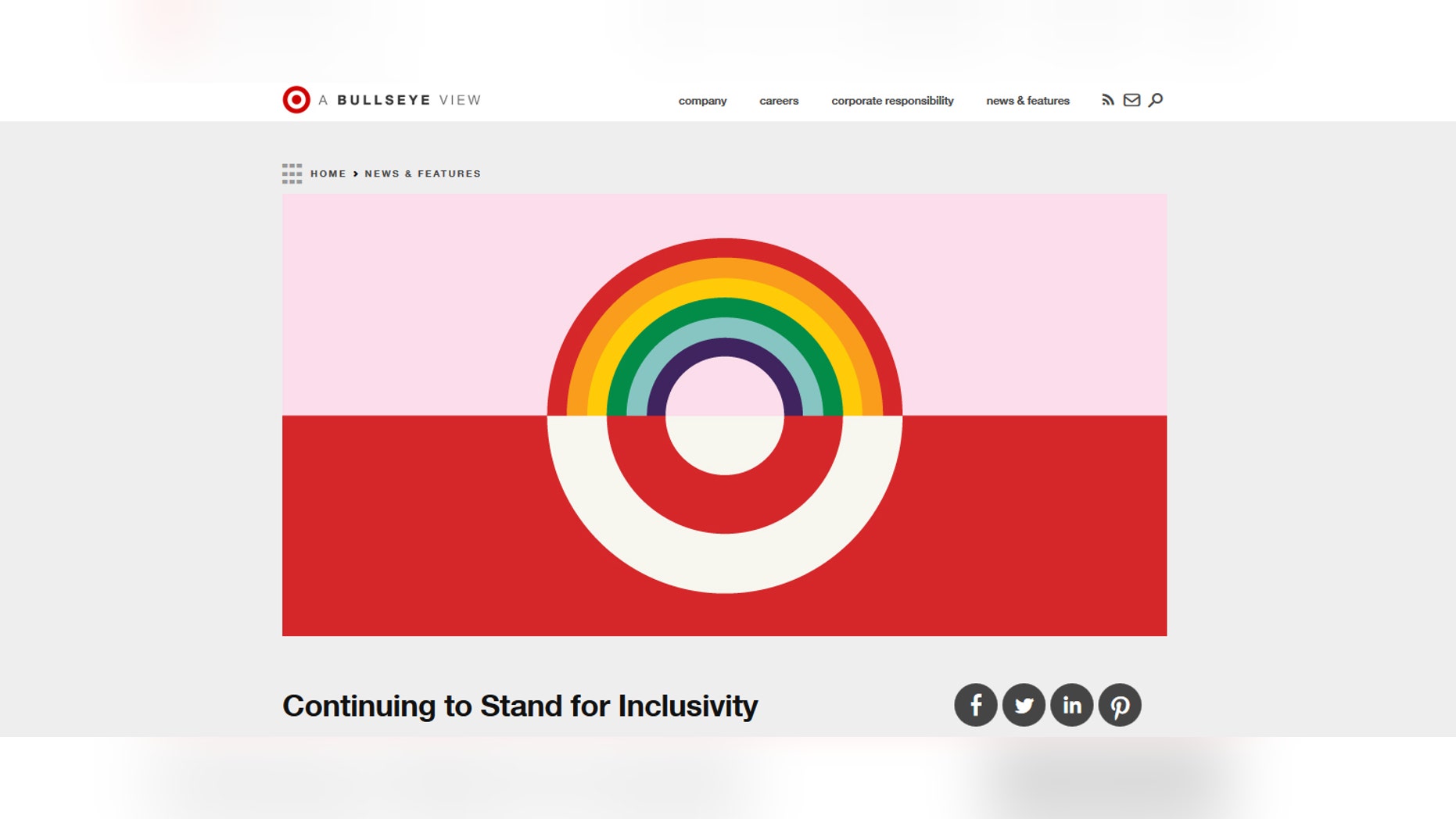 Target said its policy is not new, but is a restatement of corporate policy.