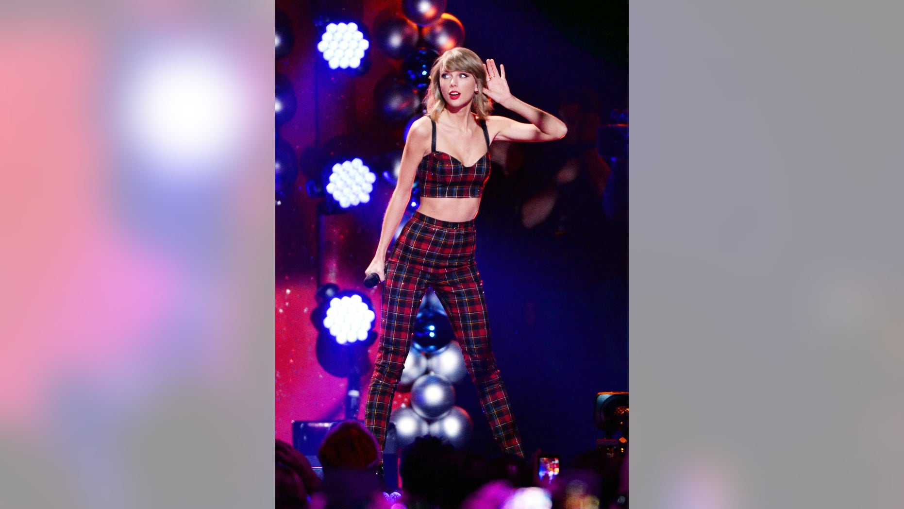 Dec. 12, 2014. Taylor Swift performs at Z100 Jingle Ball at Madison Square Garden in New York.