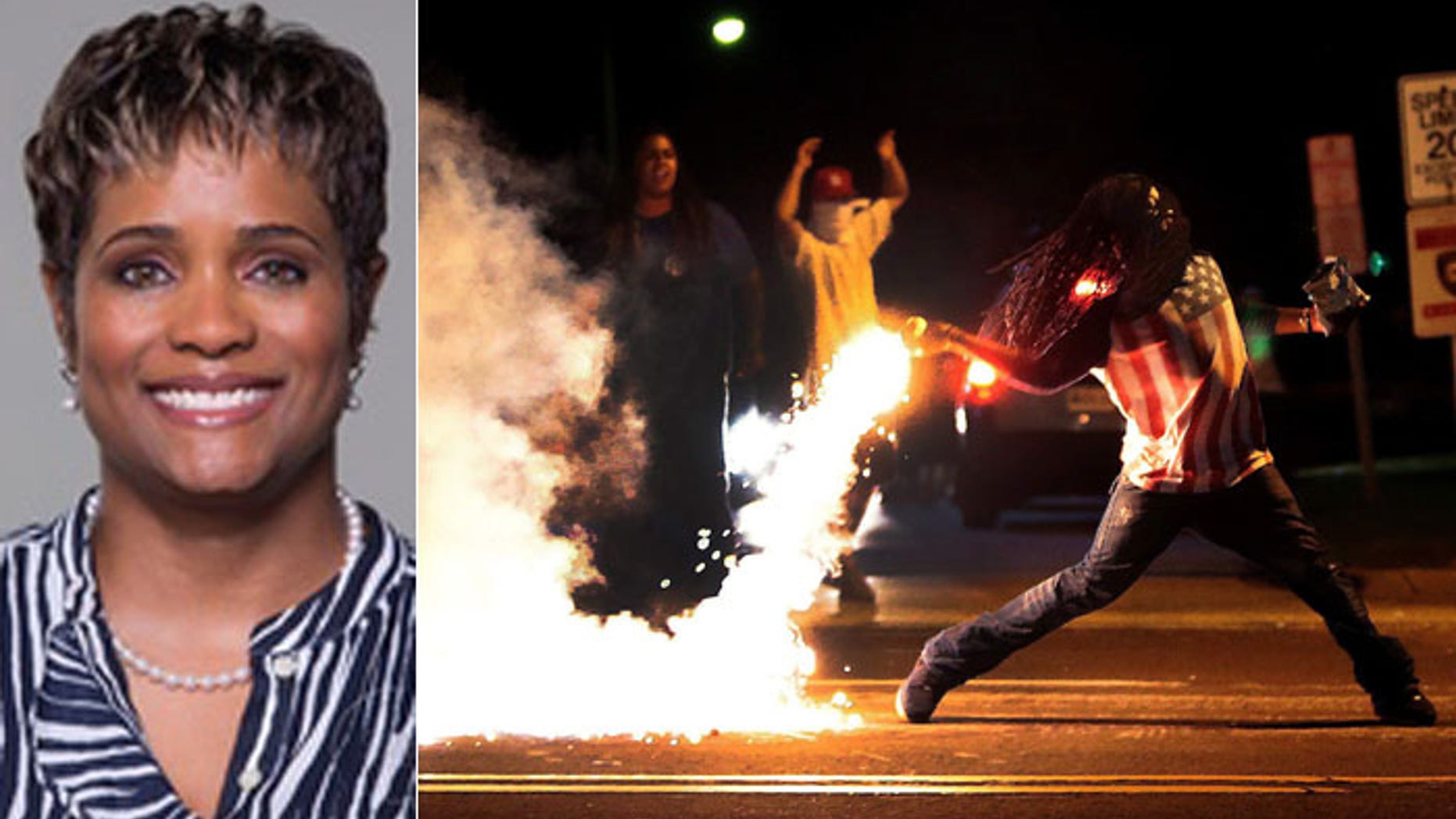 Texas English teacher Vinita Hegwood is out of a job after tweeting that those who disagreed with her about the racially-charged shooting in Ferguson, Mo., which sparked looting and riots, could kill themselves. (Duncanville Independent School District, AP)