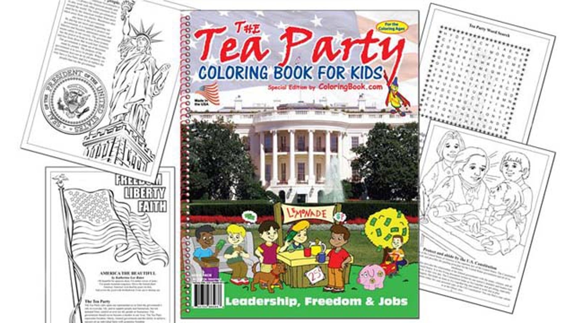 "The Tea Party Coloring Book" is available for $3.59 from Clayton, Mo.-based Really Big Coloring Books, Inc.