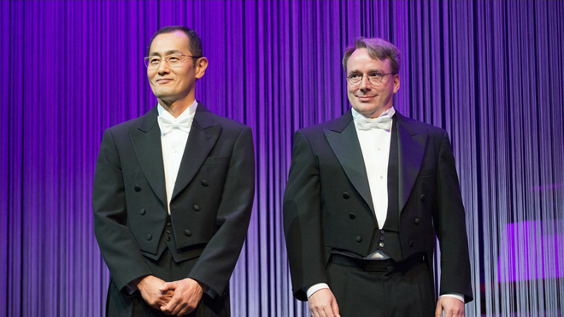 Shinya Yamanaka (left) and Linus Torvalds (right) shared this year's Millennium Technology Prize.