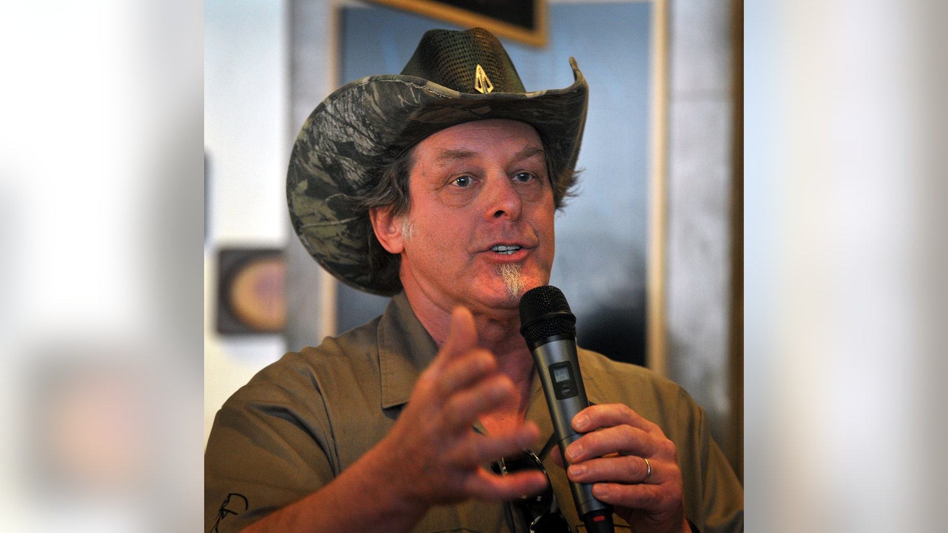 Feb 18, 2014. Ted Nugent speaks to a crowd of Greg Abbott supporters during a campaign stop in Wichita Falls, Texas.