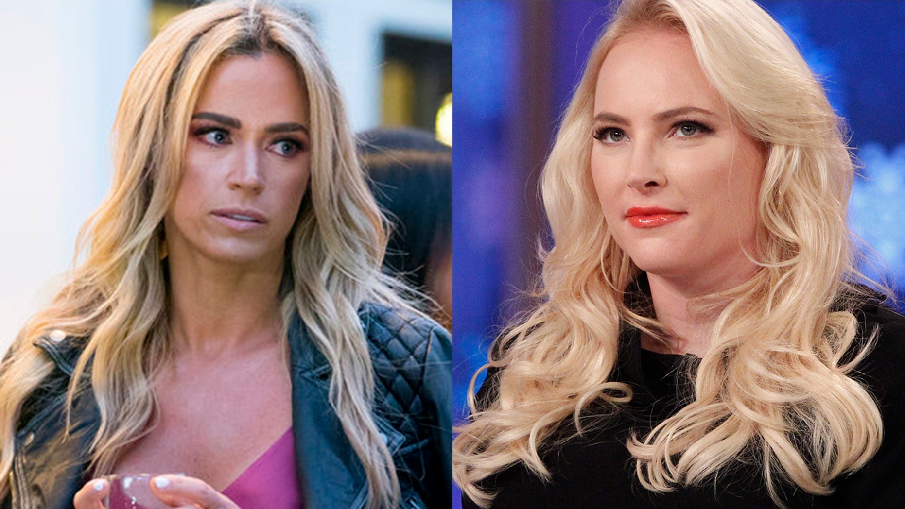 Teddi Mellencamp (left) and Meghan McCain (right) have been feuding since McCain called the "Real Housewife" star "boring" in a February interview