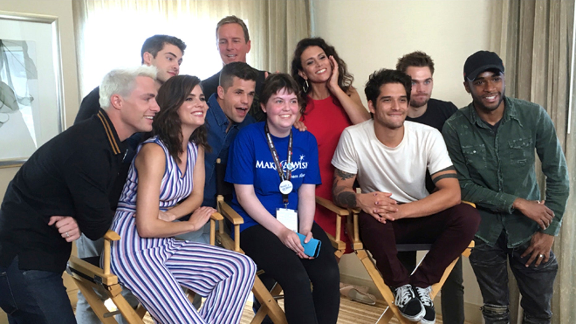 Sydney Lang met with cast members from "Teen Wolf" during a meet-and-greet organized by the Make-A-Wish Foundation at Comic-Con International.