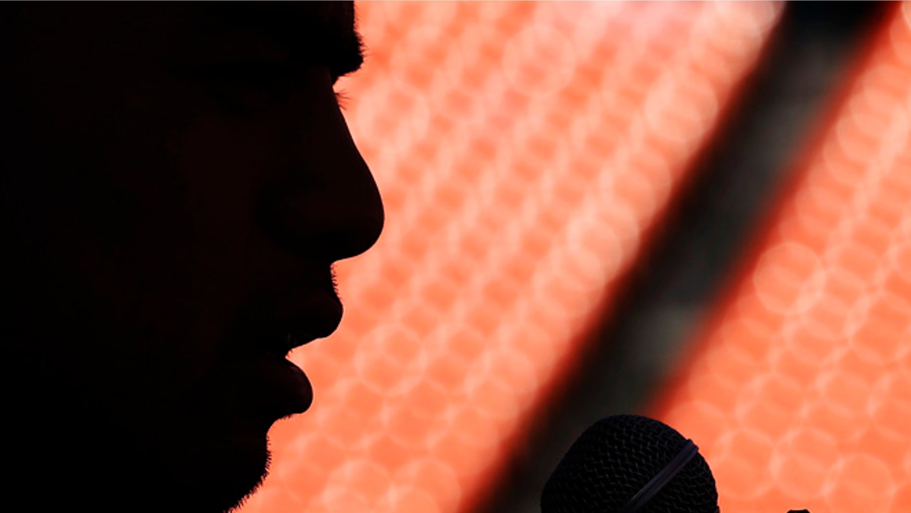 Jan. 5, 2013: Notre Dame linebacker Manti Te'o answers a question during media day for the BCS national championship NCAA college football game in Miami. (AP)