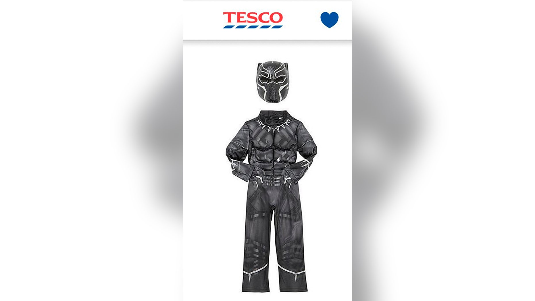 Tesco apologized after it mislabeled the "Black Panther" costume as "Dark Panther."