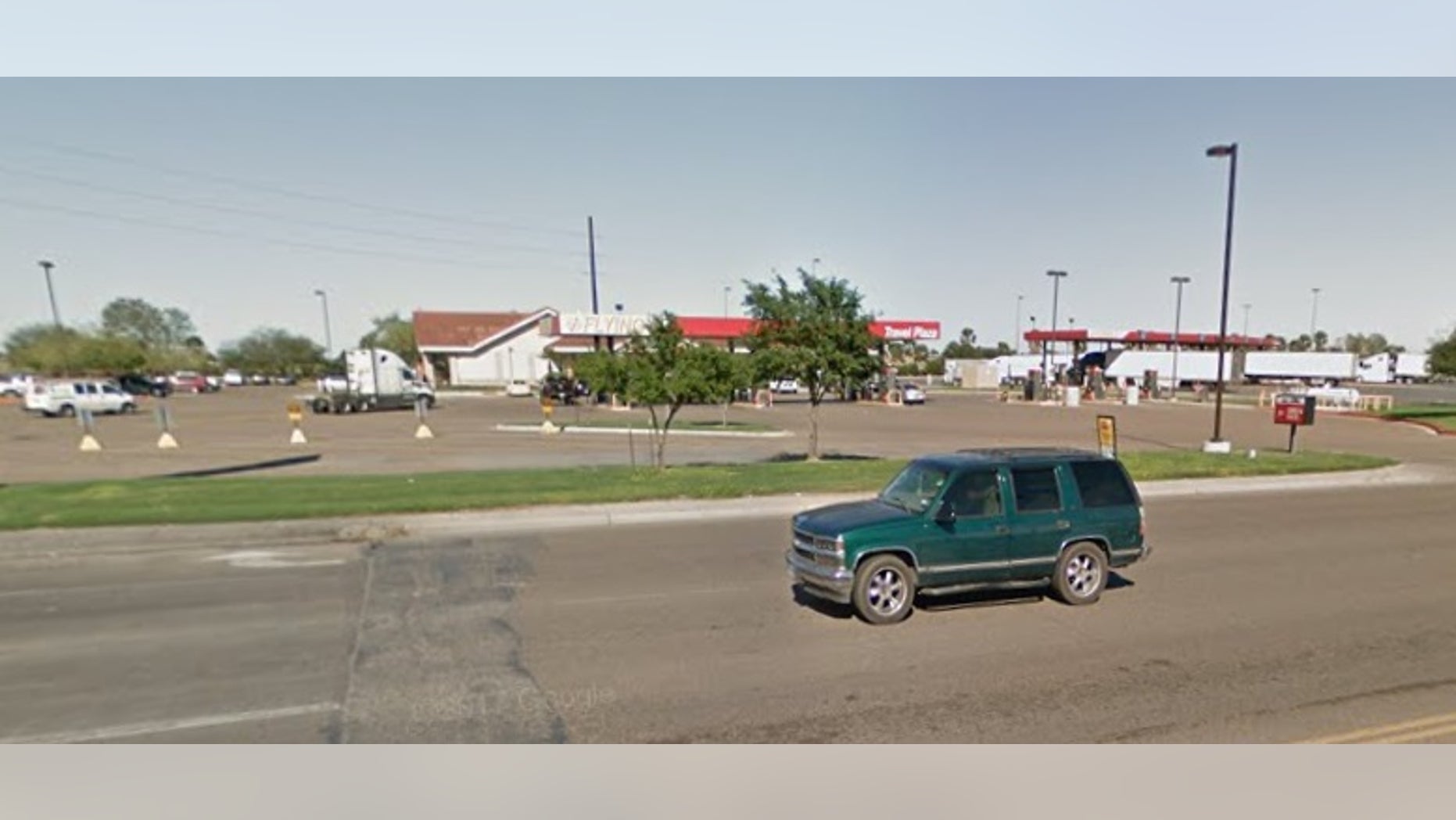 The truck was stopped at a gas station in Edinburg, Texas, not far from the Mexico border.