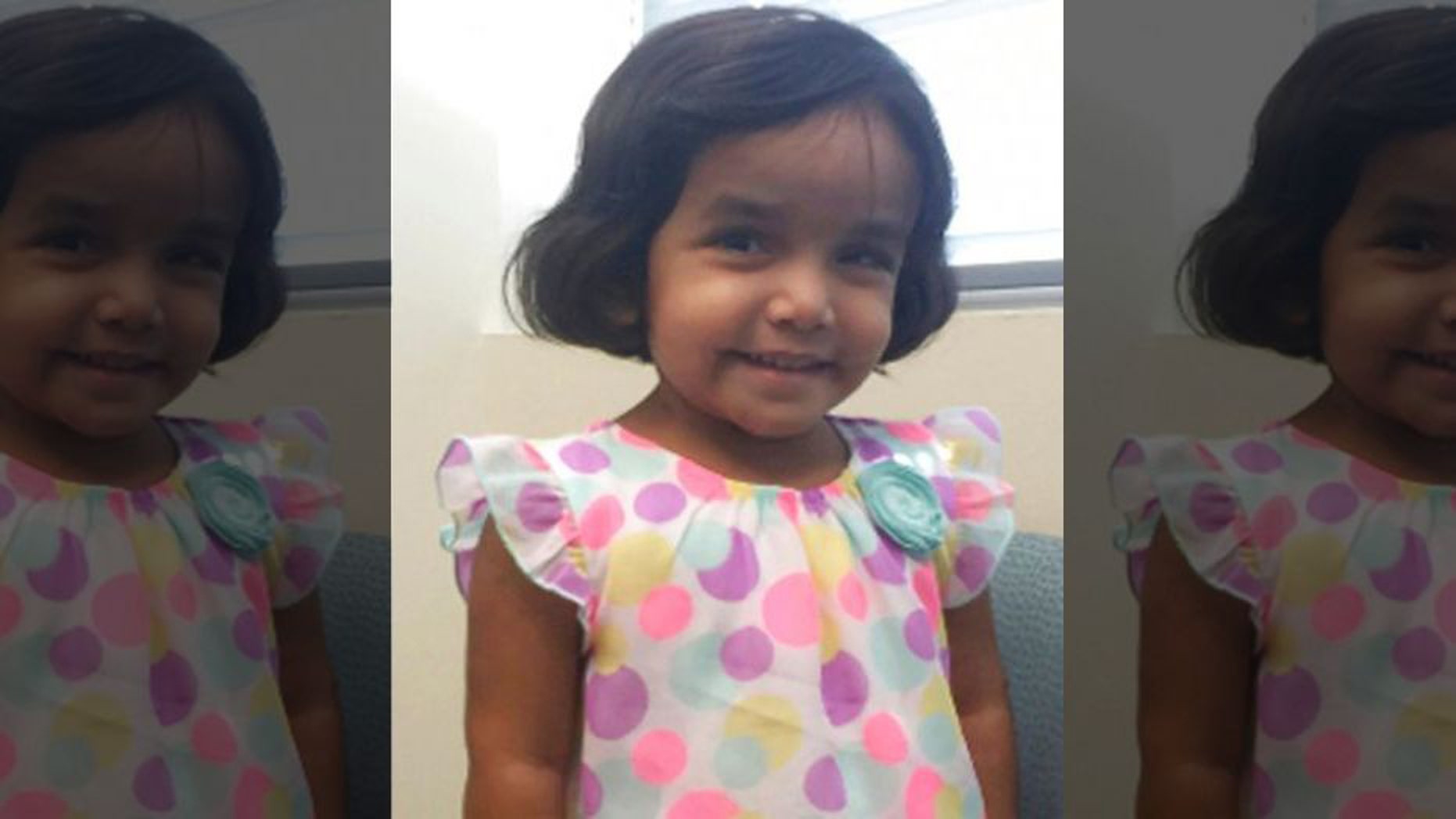 Sherin Mathews, 3, went missing Oct. 14 after her adoptive father allegedly made her stand outside at night — in an alleyway frequented by coyotes.