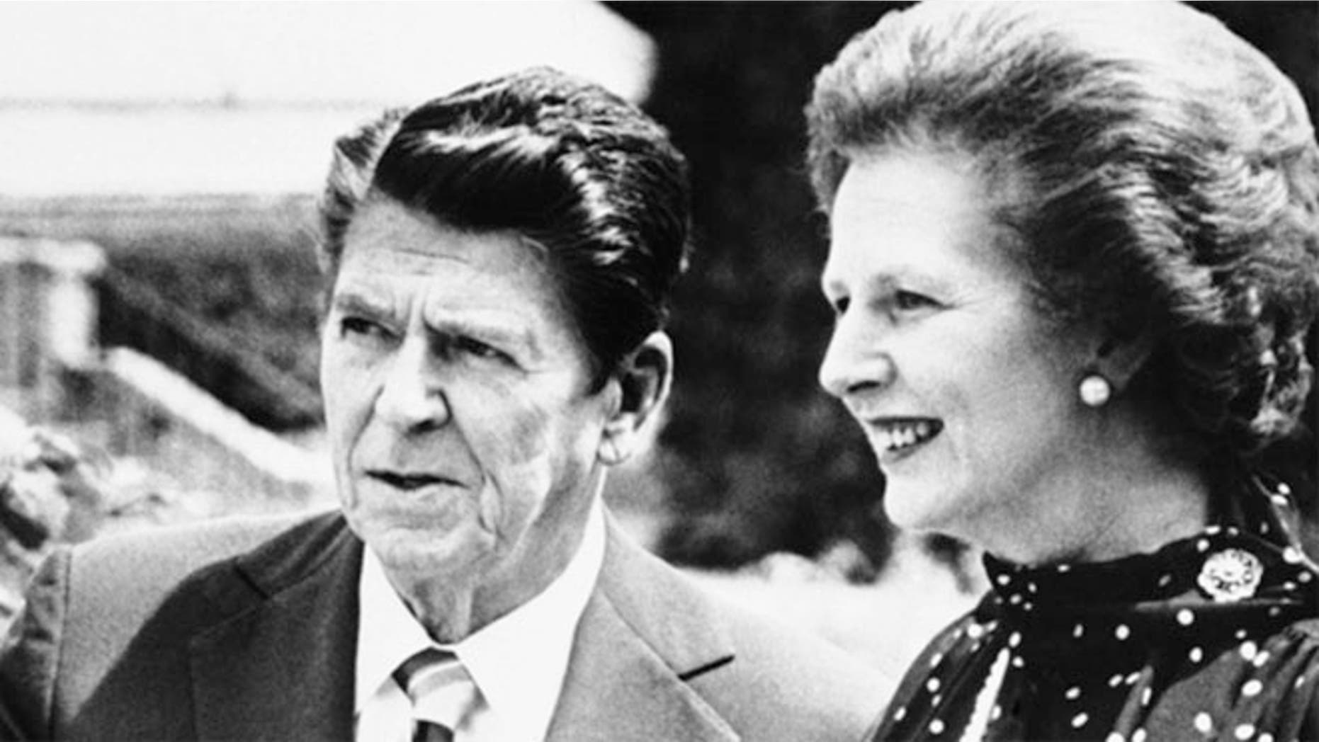 Margaret Thatcher with former President Ronald Reagan.