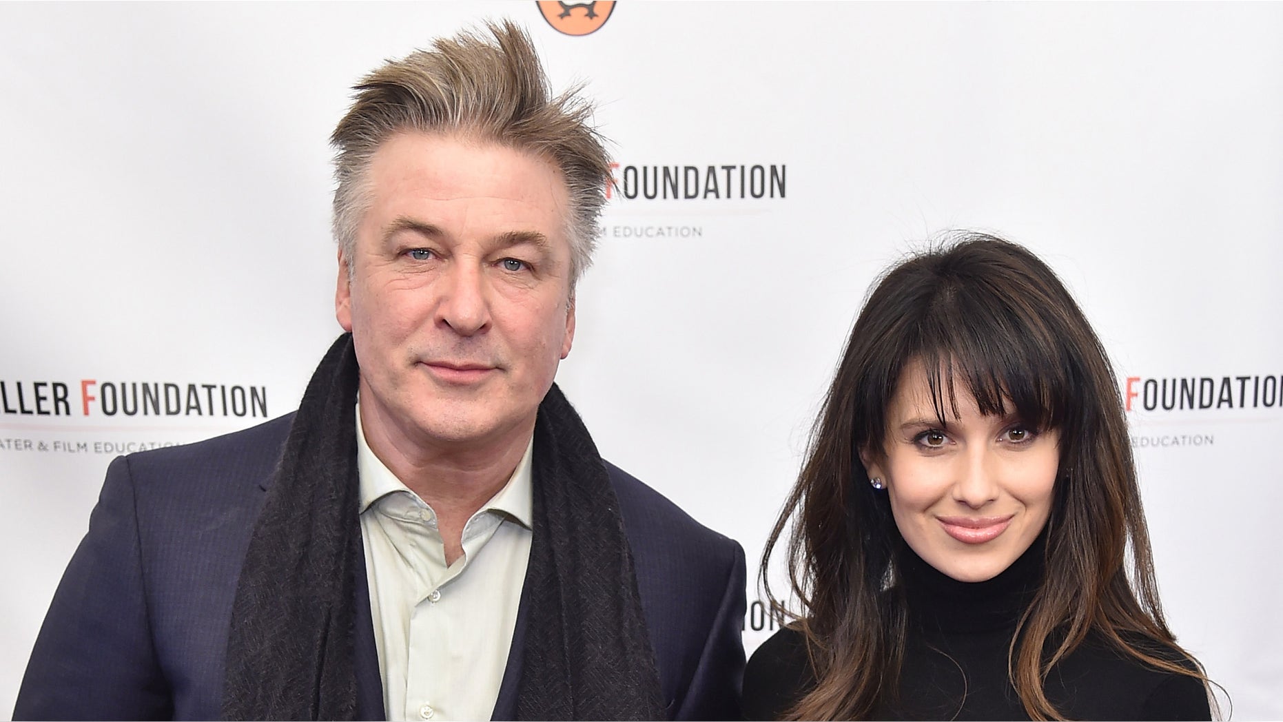 NEW YORK, NY - JANUARY 25: Alec Baldwin (L) and Hilaria Thomas attend Arthur Miller - One Night 100 Years Benefit at Lyceum Theatre on January 25, 2016 in New York City. (Photo by Michael Loccisano/Getty Images)