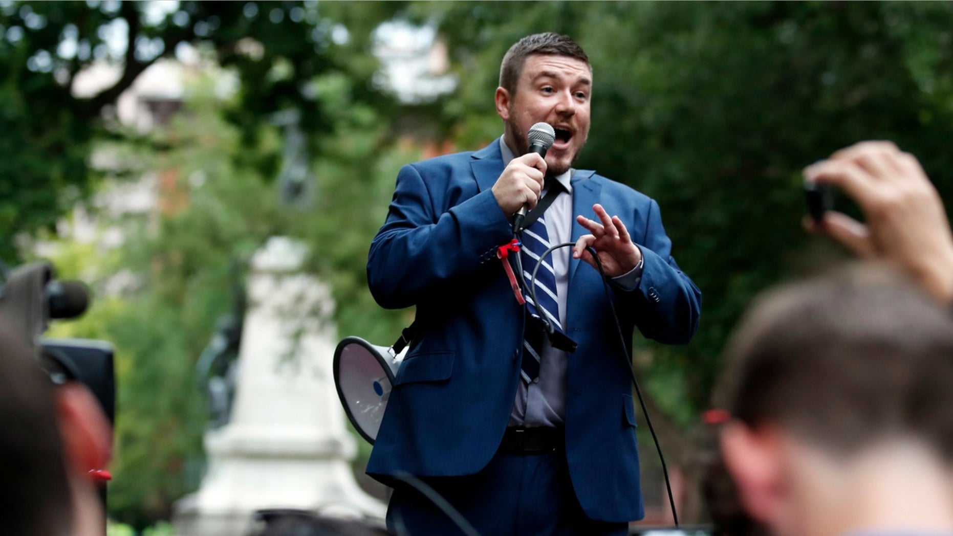 Jason Kessler was scolded by his father during a live stream with a fellow white nationalist.