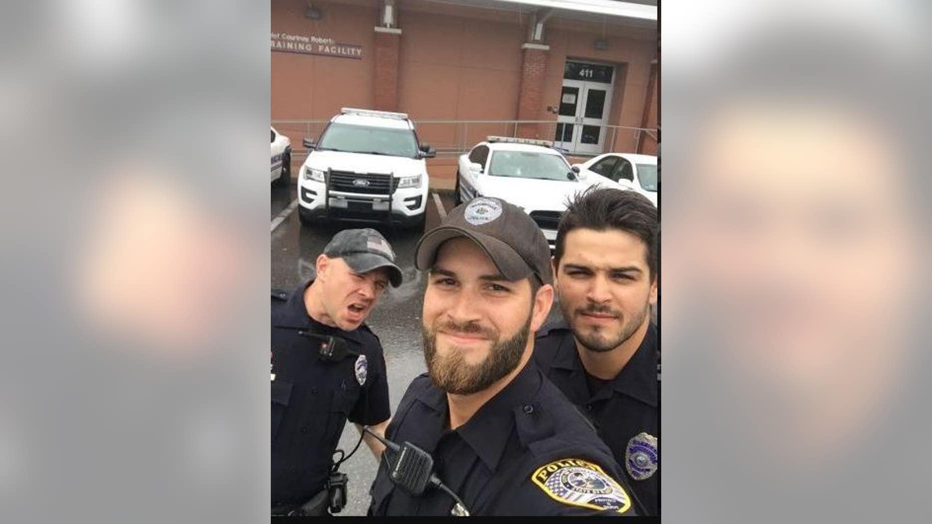 John Nordman, Michael Hamill and Daniel Rengering went viral after this photo was posted.