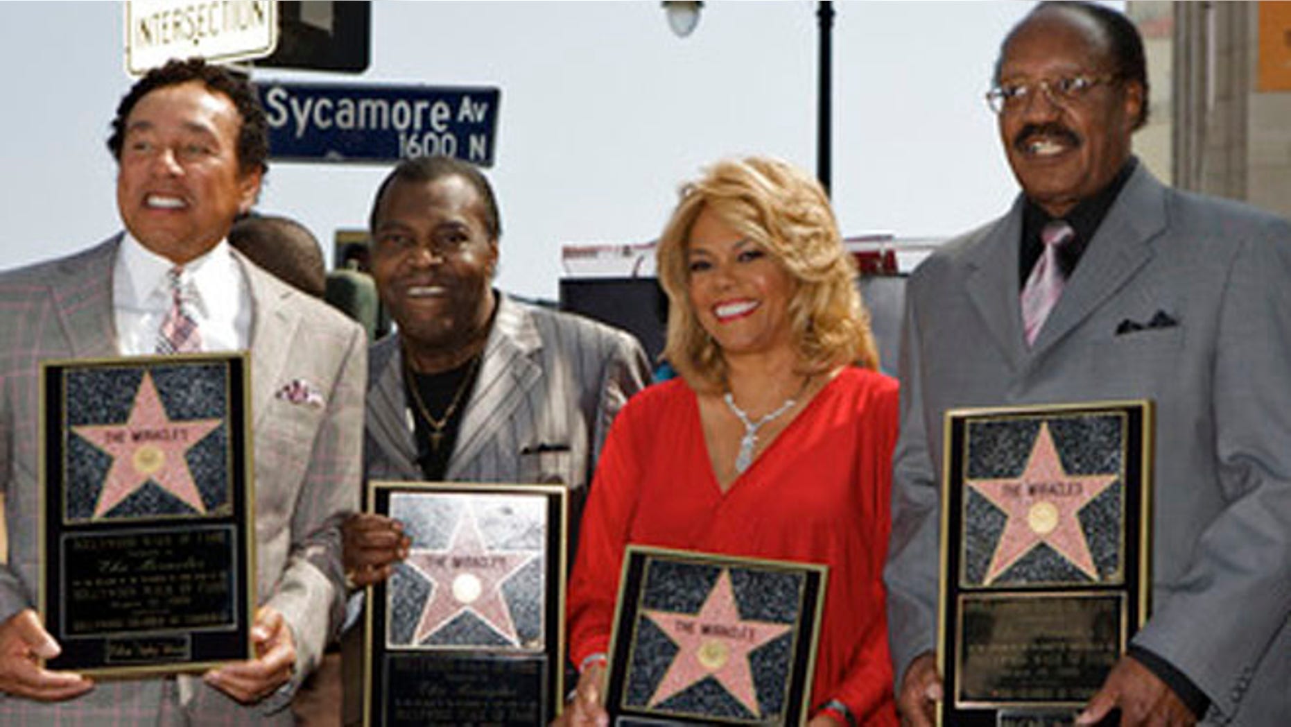 The Miracles, from left: Smokey Robinson, Warren Moore, Claudette Robinson, and Bobby Rogers in 2009.