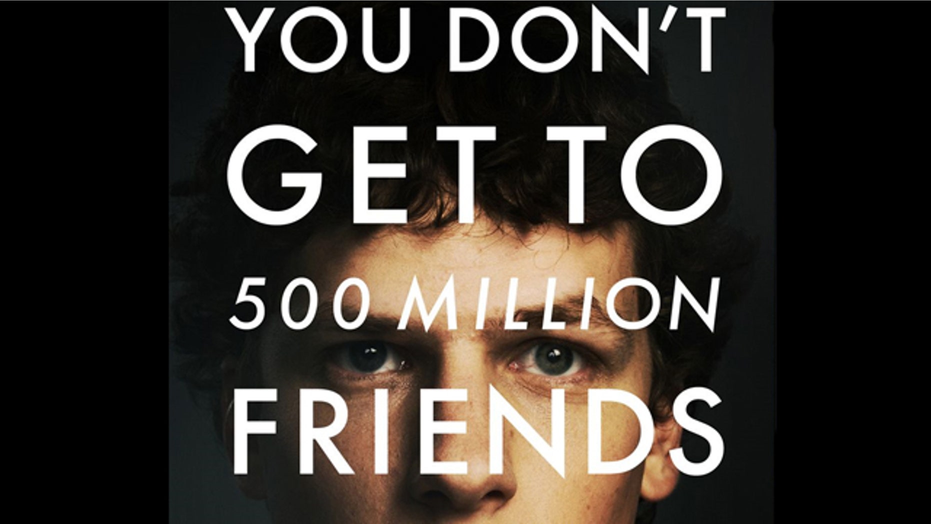 A poster for the film 'The Social Network,' a drama about the founding of social-networking site Facebook.