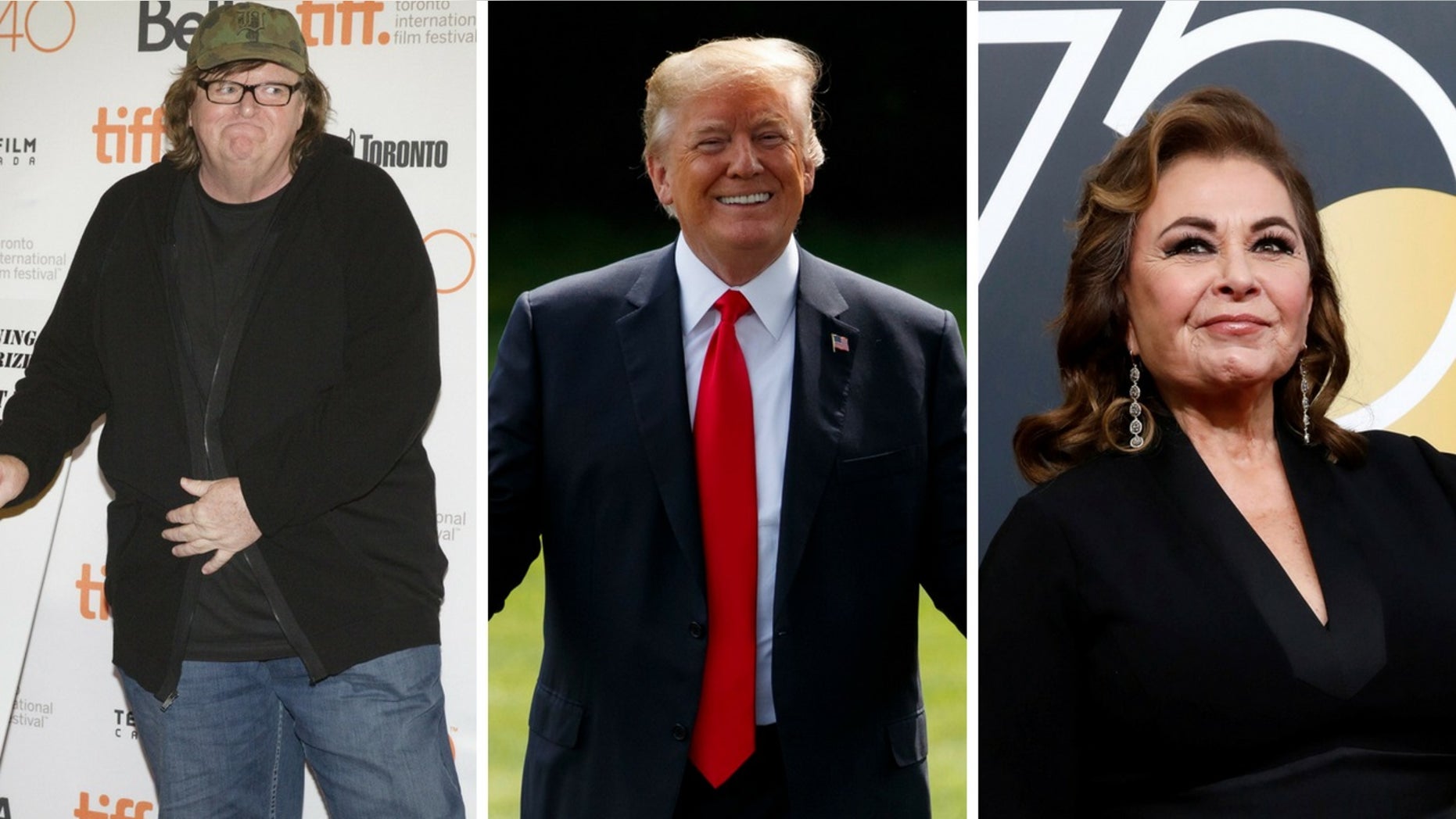 Director Michael Moore said he has been working on a project that involved President Trump and Roseanne Barr.