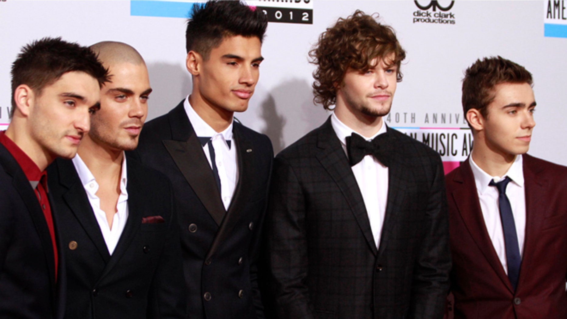 The Wanted singer Max George (2nd from left) is Lindsay Lohan's latest love interest.