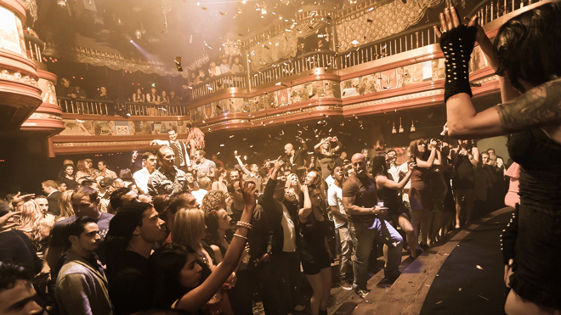 In this image provided by The Act nightclub, patrons enjoy a perfromance at the club located at the Palazzo hotel-casino on the Las Vegas Strip. The Palazzo is trying to terminate their 10-year agreement with the nightclub after 10 months of operation. They say the shows at the venue inside the Palazzo are so raunchy they violate obscenity laws.