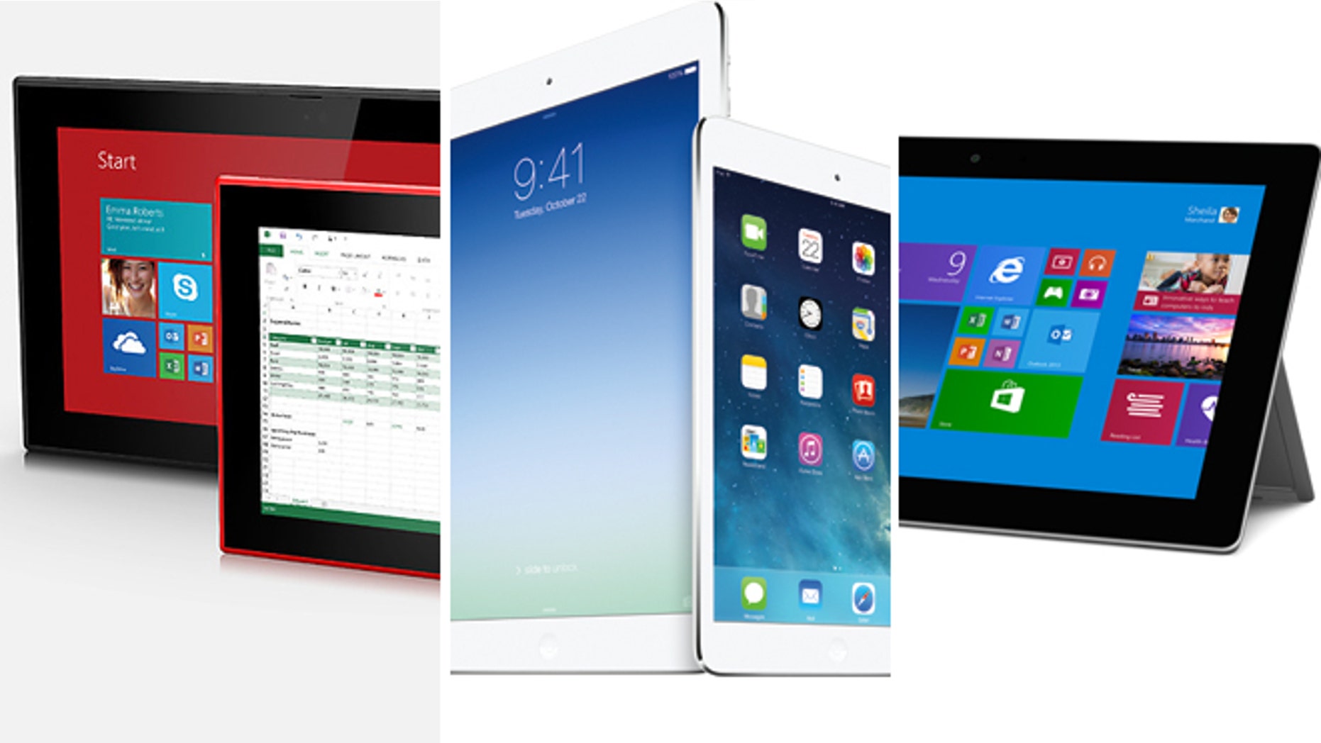This week saw the introduction of new tablets from Nokia (left), Apple (center) and Microsoft (right), implying profound demand for the gizmos. But can we live by tablets only?