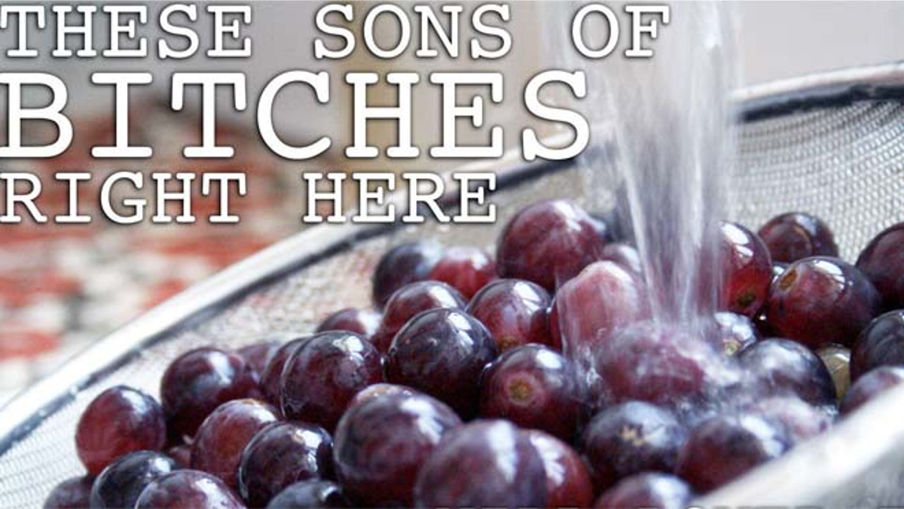A typical message-with-attitude on Thug Kitchen's site about grapes.