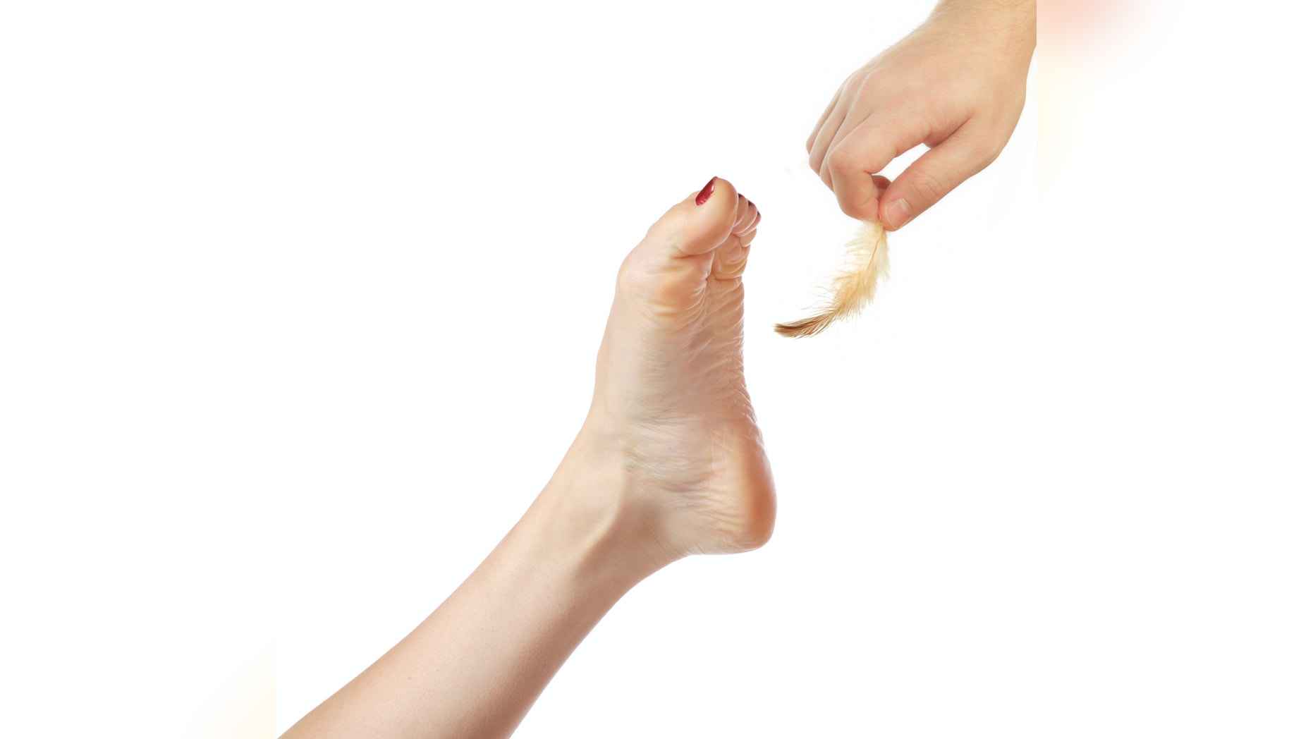 Hand with feathering and foot