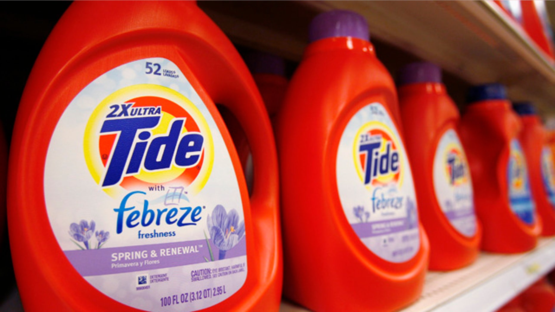 Tide detergent, a Procter & Gamble product, is displayed on a shelf in a store in Alexandria, May 28, 2009.
