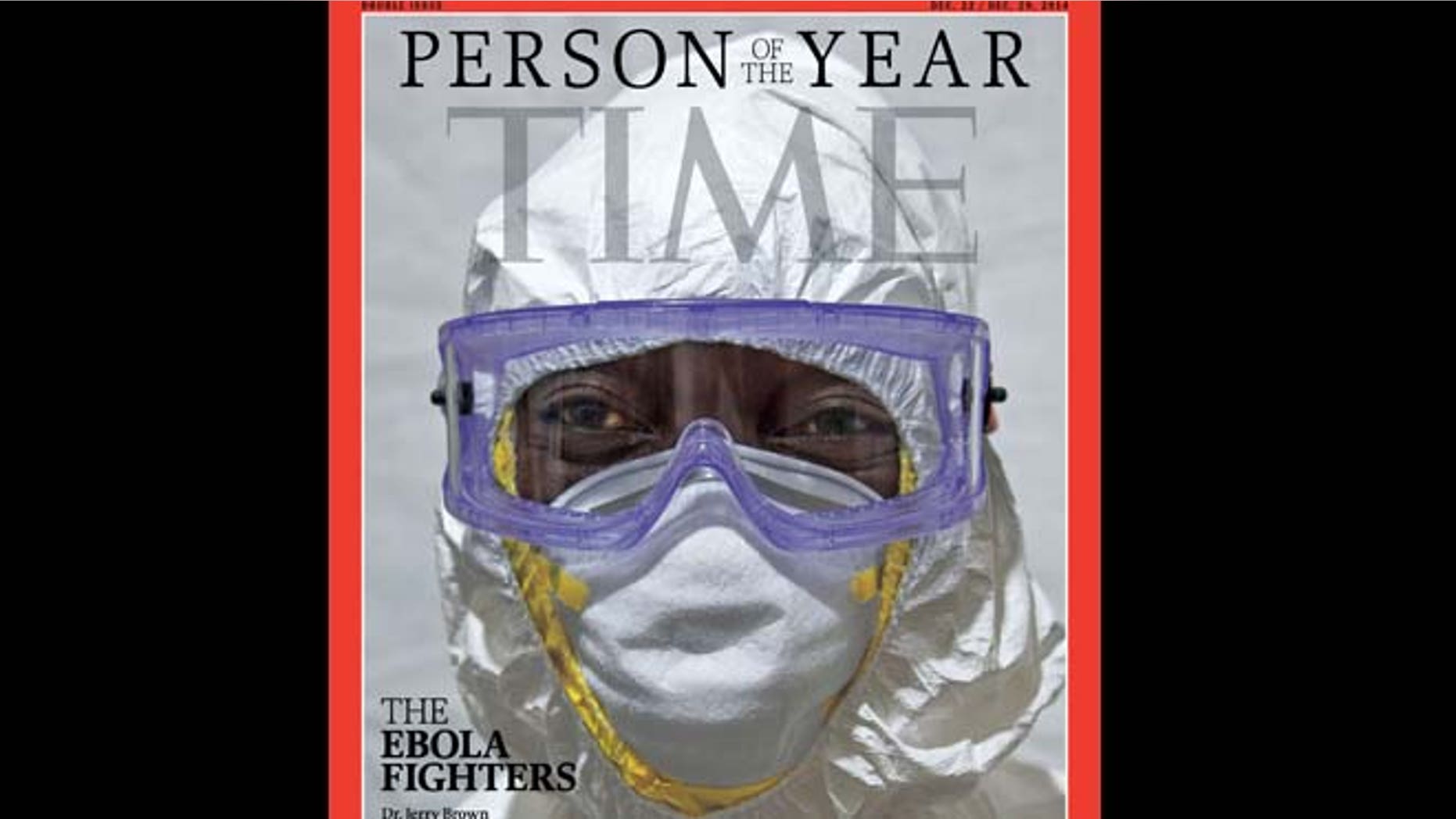 This image provided by Time Magazine announces the Ebola fighters as its Person of The Year for 2014.