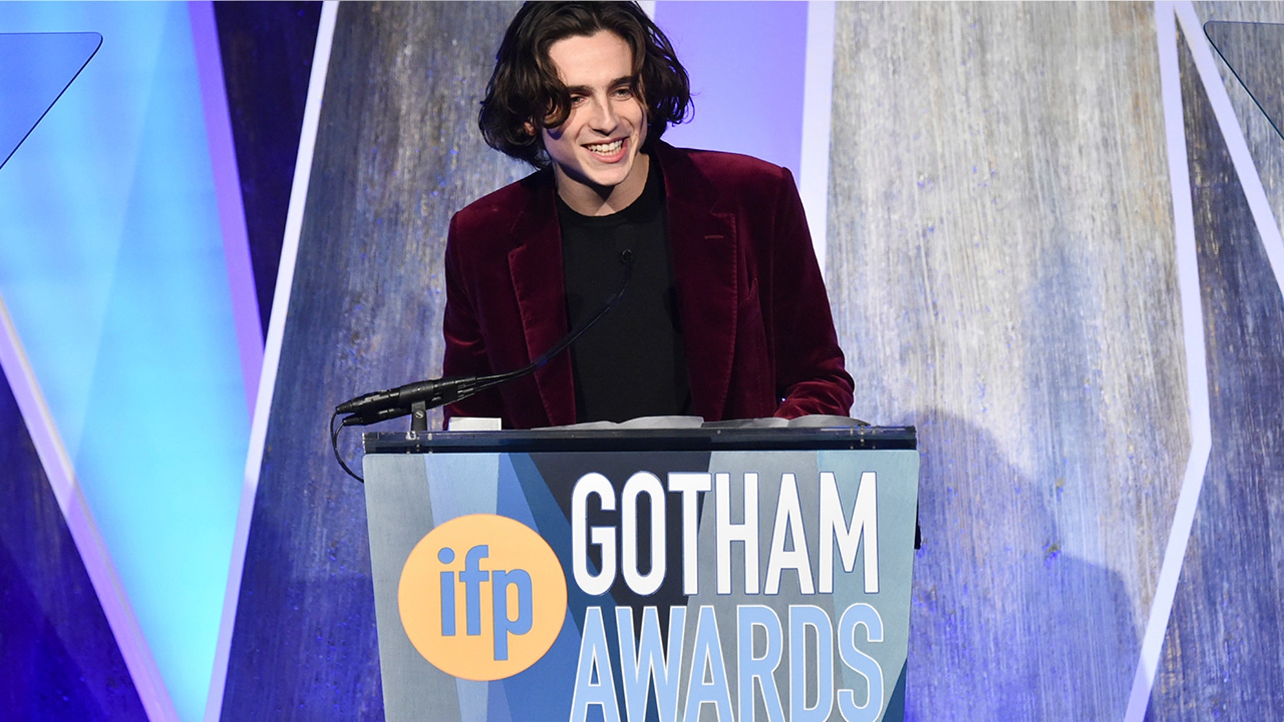 Actor Timothee Chalamet accepts the breakthrough actor award at the 27th annual Independent Film Project's Gotham Awards at Cipriani Wall Street on Monday, Nov. 27, 2017, in New York.