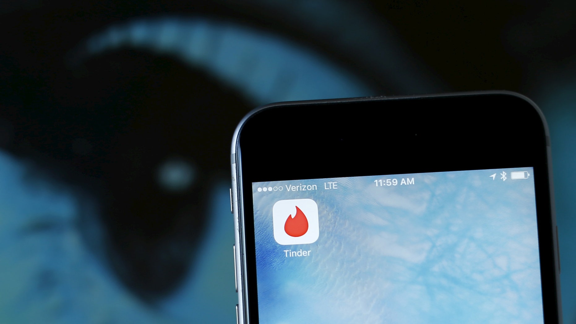 The dating app Tinder is shown on an Apple iPhone in this photo illustration taken February 10, 2016. (REUTERS/Mike Blake/Illustration)