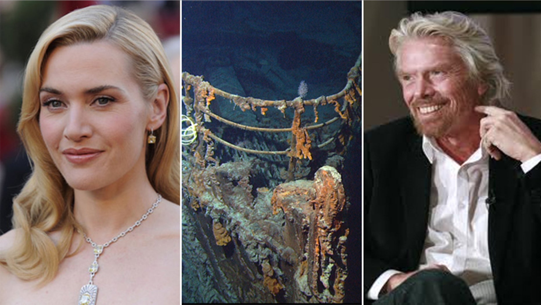 Deep Ocean Expeditions, the company that has taken "Titanic" director James Cameron down to the wreck several times, wouldn't confirm if Sir Richard Branson or Kate Winslet would be taking the cenntial cruise. But if they did, they could encounter up to 16 ft. seas and a 2.3 mile dive below the surface.