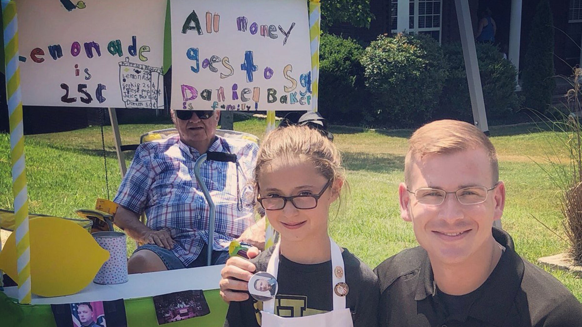 Mt. Juliet police Capt. Tyler Chandler poses with Caroline.